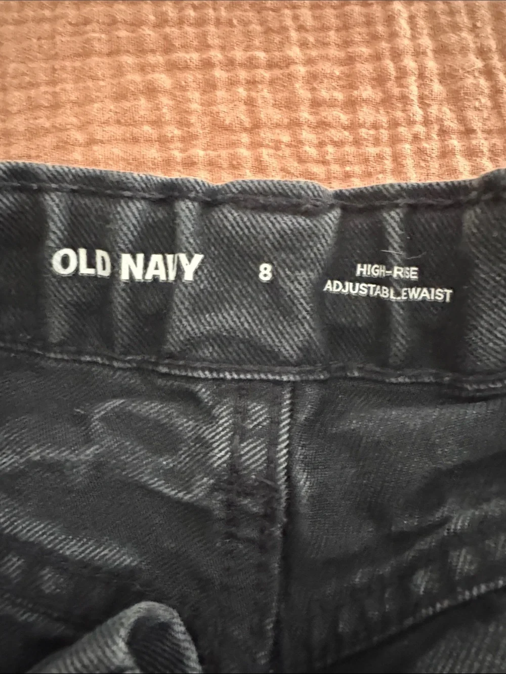 High-Waist Black Denim Button-Front kids Shorts